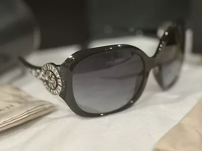 BVLGARI Sunglasses AUTHENTIC 8056b BV8056b Black Silver Crystal Ltd Ed Square • $549