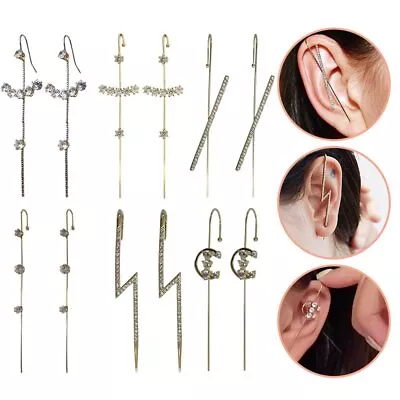 Ear Wrap Crawler Hook Earring Sash Ear Needle Around The Auricle Clip KH • £5.02