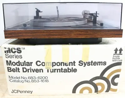 Used Vintage MCS 6200 Belt Drive Turntable W/ Dust Cover & Box 683-6200 *REPAIR • $74.99