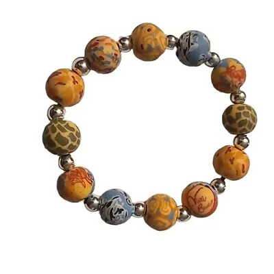 Viva Beads Round Clay Bead Stretch Bracelet Multi-color • $5.20