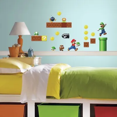 New Nintendo Super Mario Bros Build A Scene Peel & Stick Wall Decals RMK2351SCS • $15.99