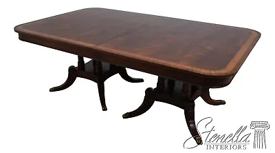 L62425EC: HENREDON Large Banded Mahogany Regency Dining Room Table • $5595