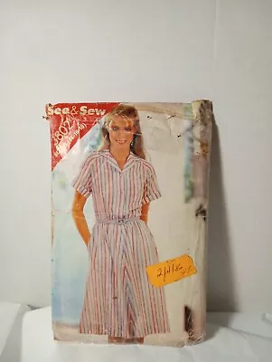 Vintage Butterick See & Sew 3802 Misses Dress Pattern - Size 14/16/18 Bust 36-40 • $6.99