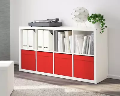 4 X IKEA Red DRÖNA Drona Storage Box For Kallax Unit 402.493.53 Brand New • £25.99