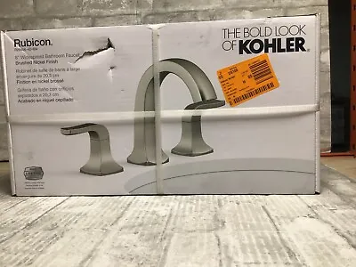 KOHLER Rubicon 8 In. Widespread 2-Handle High Arc Bathroom Faucet Brushed Nickel • $99.99