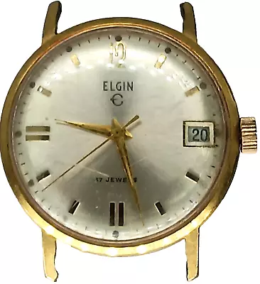 C615 Mens Vintage Elgin Manual Wind Up Logo Dial 17J Jewel Watch Works Lot • $69.99