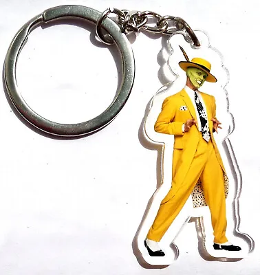 The Mask Jim Carrey Figure Keyring Keychain Loki Mask Yellow Suit • £3.60