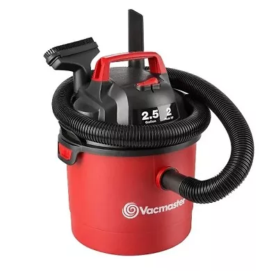 $59 • Buy Vacmaster Vom205P 1101 Portable Wet/Dry Vacuum 2.5 Gallon 2 HP Red Open Box 
