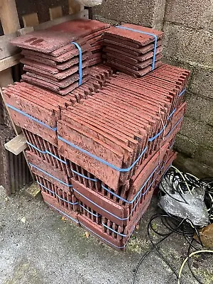 £200 • Buy 400 Marley Roof Tiles Old English Dark Red Concrete Plain Tile And 20 Eave Tile 