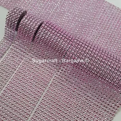 £1.35 • Buy BABY PINK Diamante Bling Sparkling Diamond Effect Wedding Cake Craft Trim Ribbon