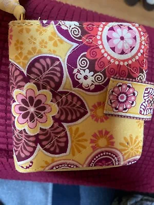 Vera Bradley Petal Paisley Snap Wallet Pink & Yellow • $9