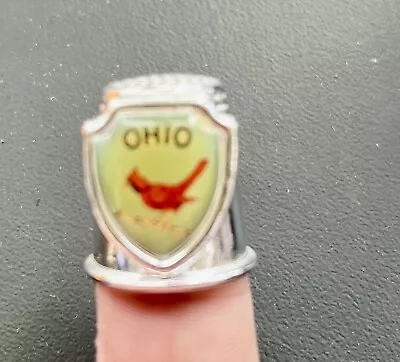 Vintage Collectible Thimble STATES Ohio Crest -1 Only!!! • $9