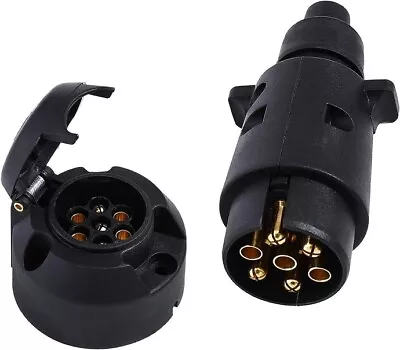 7 Pin Towing Electrics Plug & Socket 12n Type For Caravan / Trailer Lights • £8.50