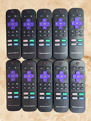 Lot Of 10 OEM Genuine Hisense Roku TV Remote Netflix Hulu Roku Vudu Open Box • $47.86