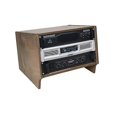 Sound Town DIY 6U Angled Desktop Turret Studio Rack With Solid Baltic Birch P... • £195.95