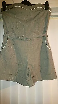 Stunning New Grey G21 Grey Smart 50s Bandeau Look Playsuit Size 10  • £25.99