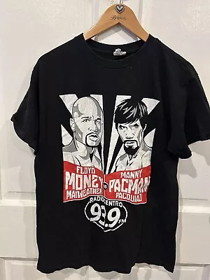 2015 Floyd Mayweather Vs Manny Pacquiao Mega Boxing Fight Shirt M Double Sided • $14.99