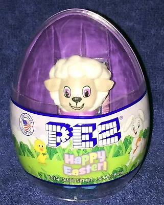 PEZ Candy Mini-Dispenser: Purple EASTER Egg LAMB Baby Blue Stem -2019- Sealed -- • $19.19