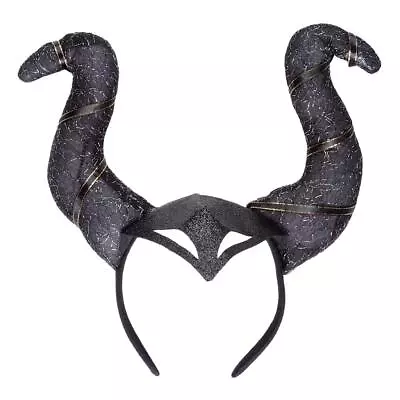 Black Gothic Horns Halloween Fancy Dress Evil Witch Headand Gothic Accessories • £5.95