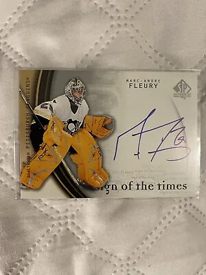 Sign Of The Times Marc Andre Fleury 2005-06 SP Authentic • $79.43