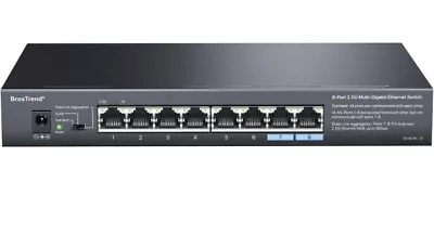 BrosTrend 8-Port 2.5G Ethernet Switch Multi-Gigabit Unmanaged Network Switch • $79.99