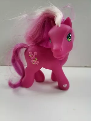 My Little Pony Cherry Blossom Toy Figure 2002 Hasbro G3 MLP Purple Brushable VTG • $10