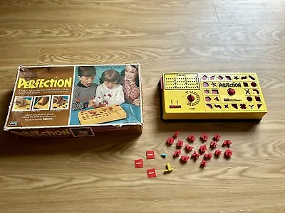 Vintage 1973 Perfection Board Game Works Incomplete With Box & Manual • $9.99