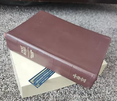 1982 HOLY BIBLE KJV LDS Mormon Employee Gift Edition Leather W/ Tabs In BOX • $19.95