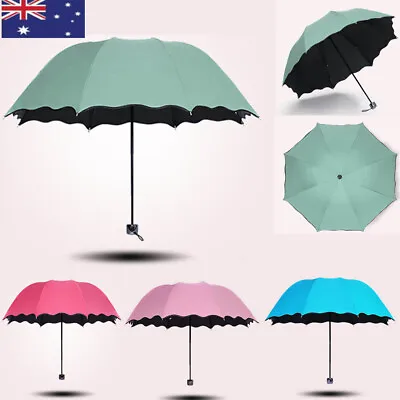 $18.99 • Buy Folding Umbrella Travel Super Windproof Compact Folding Sun Anti-UV Rain