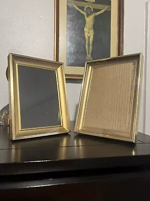 Vintage MCM Gold Tone Shadow Box Picture Frame 6x8 Minimalist Mid Century Decor • $14.99