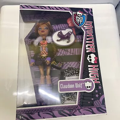£95 • Buy New Monster High Clawdeen Wolf Doll Pet & Diary Classic Original Costume
