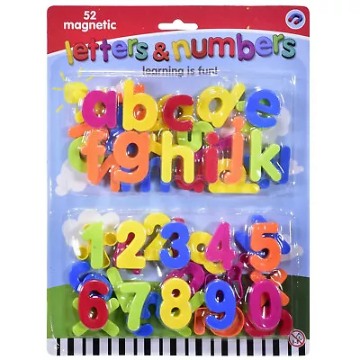 £4.46 • Buy 52pc Magnetic Letters And Numbers Set - Educational Alphabet Toys - ABC Fridge