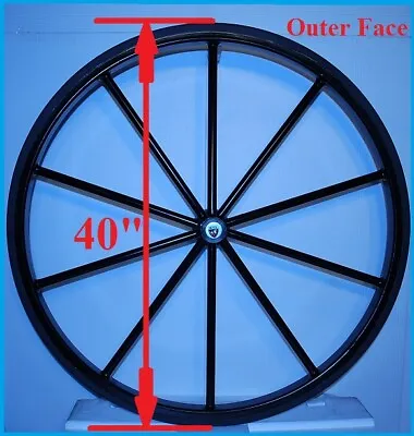 Pair Horse Carriage Solid Rubber Tires For Horse Cart - 40  Inches • $1139