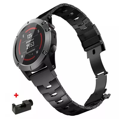 Titanium Quick Metal Watch Band Strap +Tool For Garmin Fenix 7X 7 6 6X 5 5X 3 • $37.99