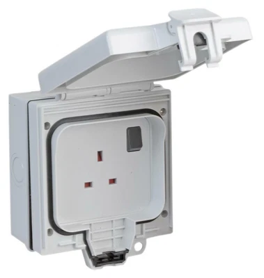 £9.80 • Buy SMJ ELECTRICAL - 1-Gang Outdoor Switched Socket, 13A, IP66