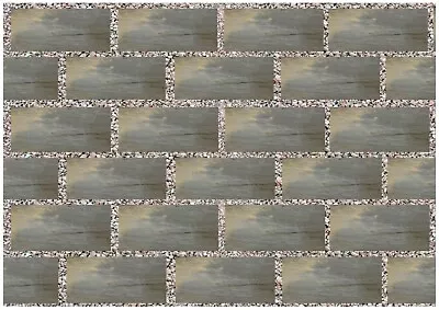 DOLLS HOUSE WALLPAPER Self Adhesive Floor & Wall Tiles Gloss 1:12 FREE Postage • £4.75