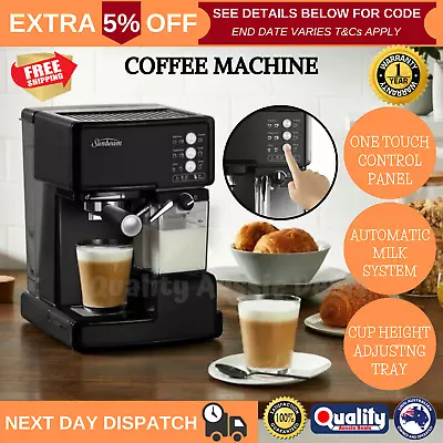 Sunbeam EM5000K Café Barista Manual Auto Milk System Coffee Machine Maker Black • $225.91