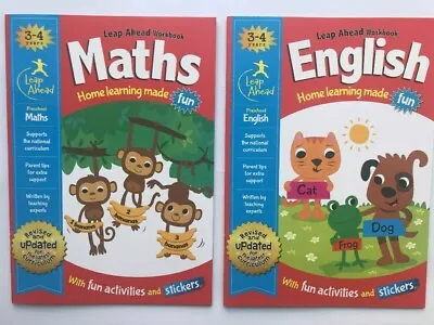 LeapAhead Early Learning Maths & English Workbook Pack Ages 3-4 Reception Year • £5.98