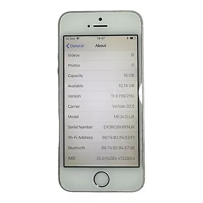 Apple IPhone 5s - 16 GB - Silver (Verizon) Phone Only • $19.99