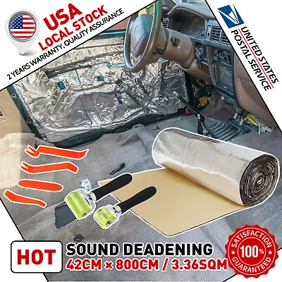 315  X 16  Heat & Sound Deadener Car Insulation Thermal Noise Proof Mat + Roller • $43.88