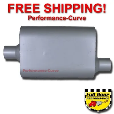 2 Chamber Performance Exhaust Muffler FULL BOAR 2.25  Center / Offset - FB2442 • $42.95