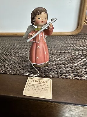 Vintage Anri Toriart Music Angel W/Wings Handcrafted W Flute • $25