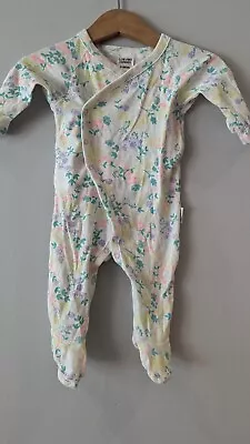 Bonds Stretchies Long Sleeve Long Leg Floral Wrap Romper Size 000 0-3 Months  • $5.90