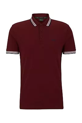 HUGO BOSS Paddy Regular Fit Men’s Polo Shirt In Dark Red 50505600 602 • $58.80