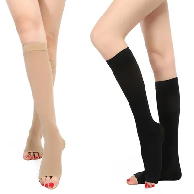 Compression Socks Knee High 23-32 MmHg Men Women Travel Flight Edema Thrombosis • $23.97