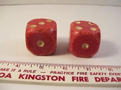 Vintage Rare Authentic Plastic Carnival Dice Set Carnival Game 1 1/2 Inch Each.  • $9.99
