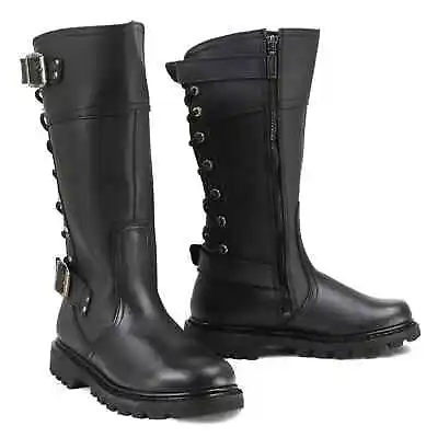 Milwaukee Leather Dream Girl Women's 12 Inch Blk Leather Motorcycle Boots *MB255 • $129.99