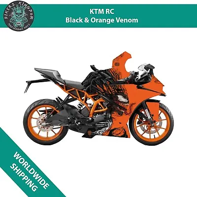 Venom Orange Graphics Sticker Set Kit Fits KTM RC 2014-2016 RC 125-390 • $130.63