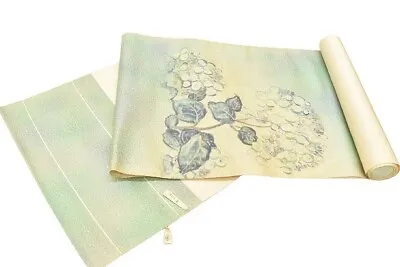 Japanese Vintage Kimono Fabric Bolt Obi Silk Cloth Flower Tanmono Mtfuji 7mt0429 • $11
