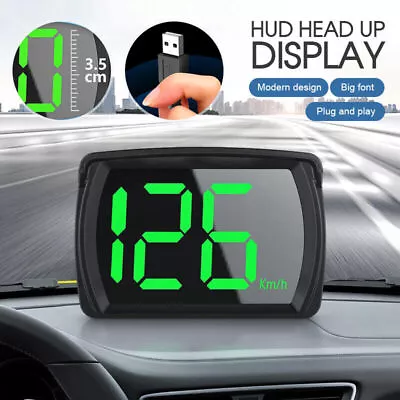 Car Digital GPS Satelite Speedometer Speed KM/H HUD Head Up Display Universal BK • $16.59